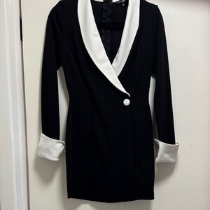 Fashion Nova Black and White Dress